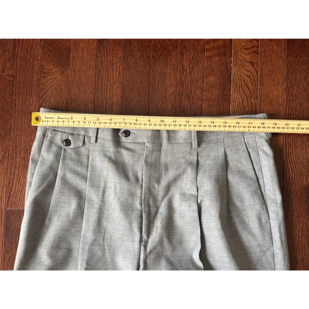 NWT J.Crew Relaxed Double Pleated Trousers 36x32 VBC Italian Wool Gray